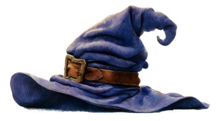 Enchanting watercolor classic wizard hat design for fantasy themes