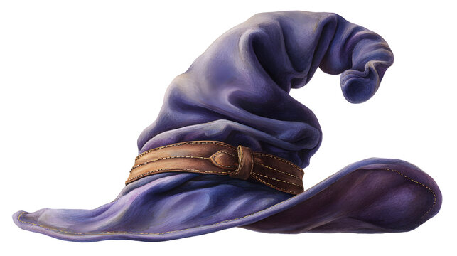 Classic wizard hat watercolor illustration for magical designs and creativity