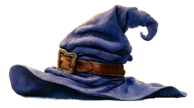 Enchanting watercolor classic wizard hat design for fantasy themes