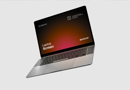 Laptop Screen Mockup PSD Template