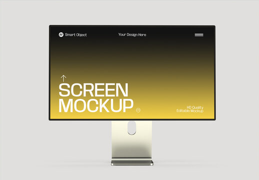 Monitor Screen Mockup Template