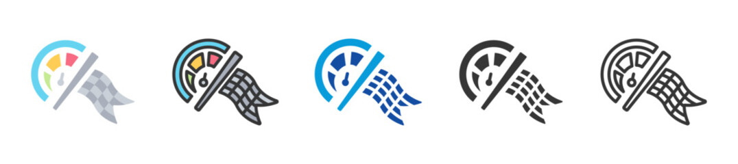 race icon set multi style various collection © Iconjam