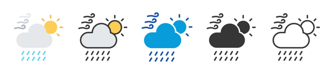 weather icon set multi style various collection