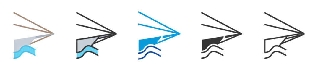 Obraz premium bowsprit icon set multi style various collection