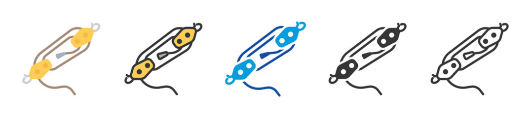 boom vang icon set multi style various collection