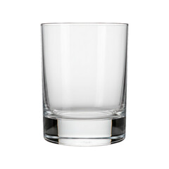 Elegant Clear Glass Tumbler on Black Background for Product Presentation Still Life