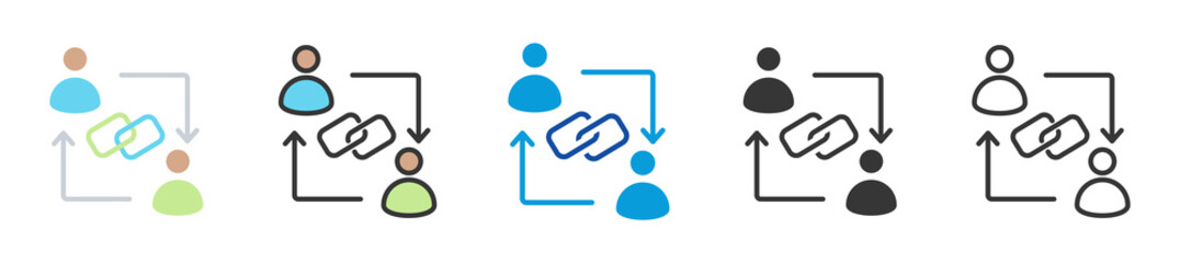 bonding icon set multi style various collection