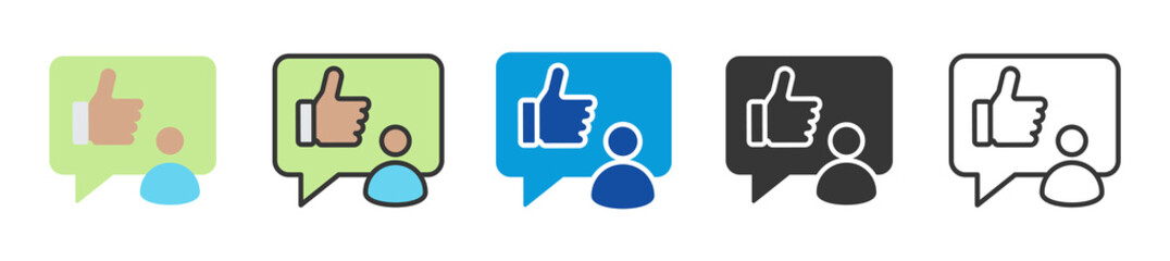 praise icon set multi style various collection