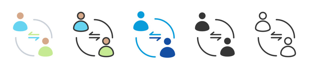 attachment icon set multi style various collection