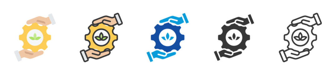 stress management icon set multi style various collection