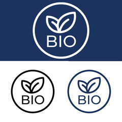 Bio label icons representing organic and natural product