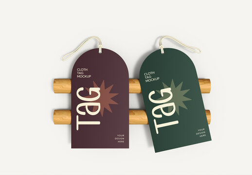 Cloth Label Tag Mockup PSD Template