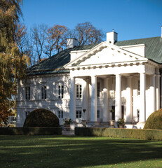 Pałac, Park, Mała Wieś, Poland, mazowieckie , jesień, kolory