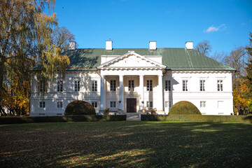 Pałac, Park, Mała Wieś, Poland, mazowieckie , jesień, kolory