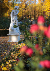 Pałac, Park, Mała Wieś, Poland, mazowieckie , jesień, kolory