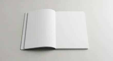 Minimalist Open Notebook with Blank Pages for Creative Inspiration