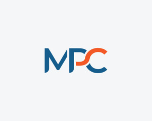mpc creative logo design vector , modern and minimal mpc logo , simple and digital mpc logo design ,unique mpc pc mc logo