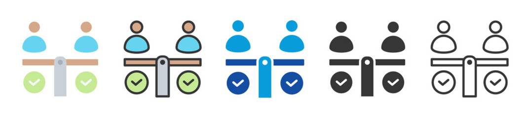 equity icon set multi style various collection