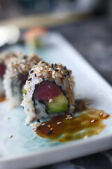 sushi as japanesse gourmet asian food