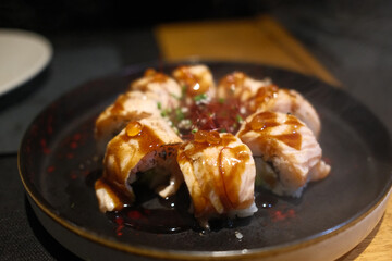 sushi as japanesse gourmet asian food