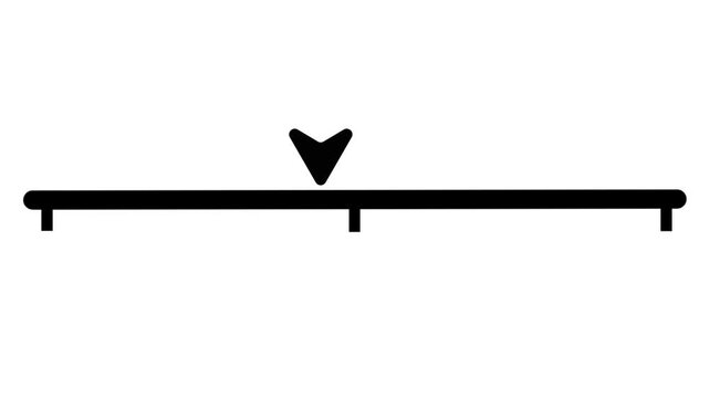 Animated user interface slider control with a simple line and tick mark. Great for settings, preference adjustment, or loading indicator graphic.