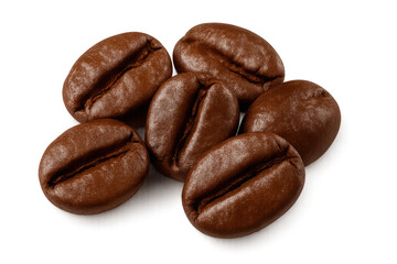 Obraz premium Roasted coffee beans creating stimulating fresh beverage