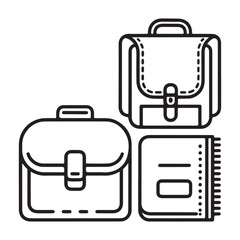 Education icon black vector