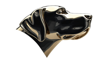 Luxury Canine Profile Logo Design on White Background