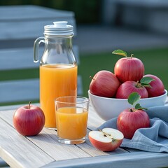 showcase freshness on outdoor table