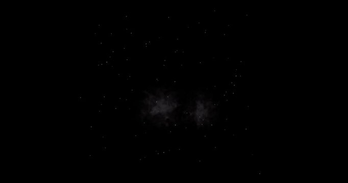 smoke explosion effect on black background