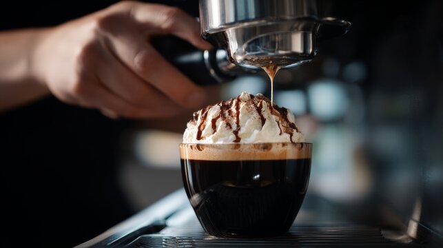 whipped foam on top of the latte