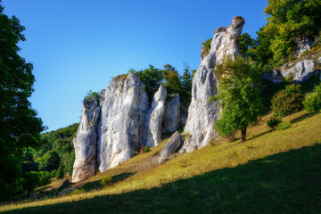 Rock formation in the Altmühltal valley