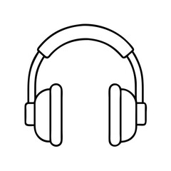A simple line drawing of a pair of headphones
