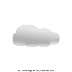 Cloud 3D Logo Template Design Vector