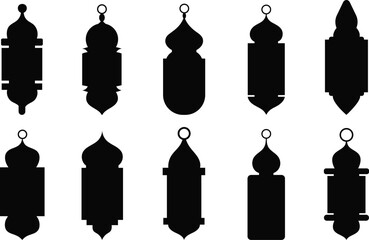 Collection of Ramadan Lanterns Silhouette Designs for Islamic Celebrations