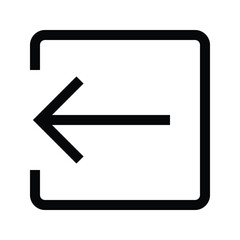 Outline exit icon for logout, leaving, or signing out.