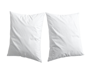  Clean White Bed Pillows – Isolated PNG