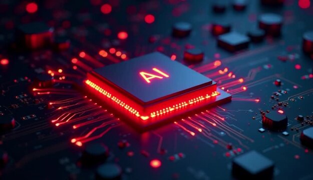 close up of a computer chip with processor