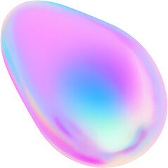 3D Iridescent Rainbow Abstract Fluid