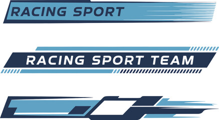 Sport car decal and stripe vector set collection with racing stripes speed lines motorsport graphics automotive illustrations custom car wraps and vehicle decoration design elements