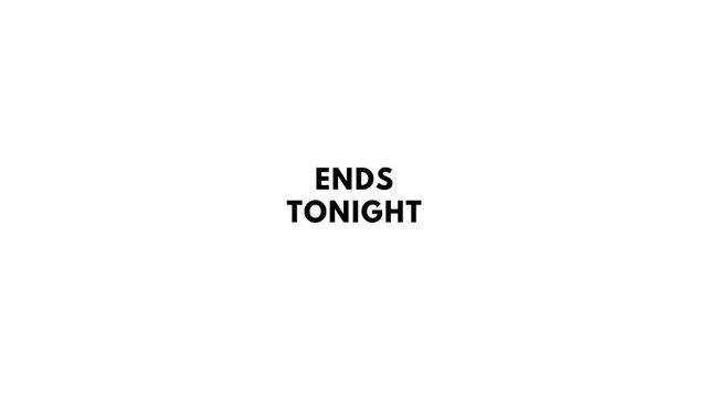 ends tonight