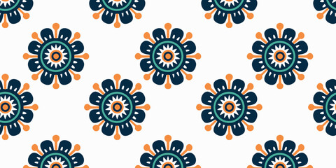 vector illustration traditional oriental ceramic seamless pattern