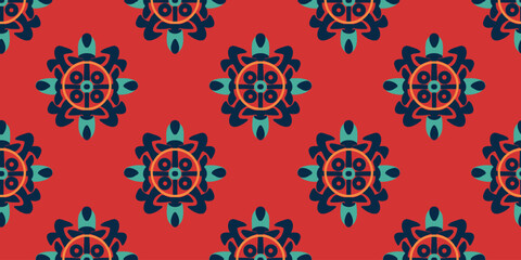 vector illustration antique arabic tiles repeating background