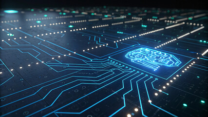 Futuristic AI Data Network Background