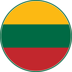 Lithuania Circle Flag, Lithuania Flag Icon