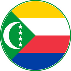 Comoros Circle Flag, Comoros Flag Icon