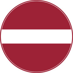 Latvia Circle Flag, Latvia Flag Icon