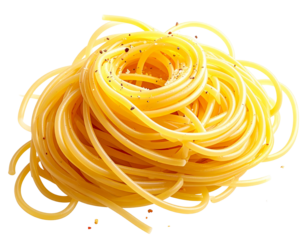 Dynamische Pasta – Fallende Spaghetti Cutout PNG