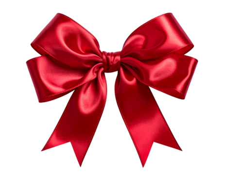 Glänzendes rotes Satinband – Isoliert für Dekoration und Design PNG