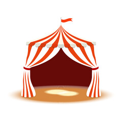 Circus tent isolated on a white background. Vector illustration